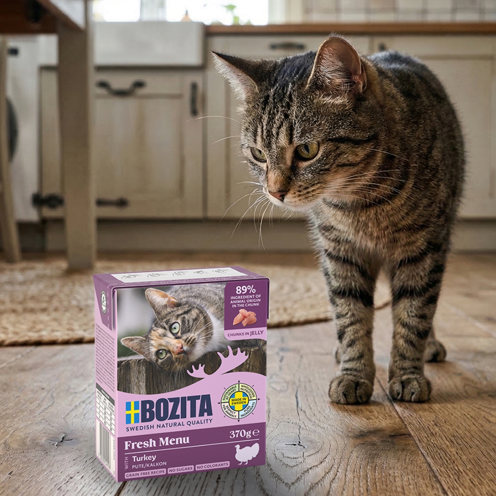 BOZITA dla kot kawałki w galarecie z indykiem 370g